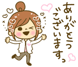 Drawing girls sticker 5 honorific ver. sticker #10499767