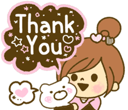 Drawing girls sticker 5 honorific ver. sticker #10499789