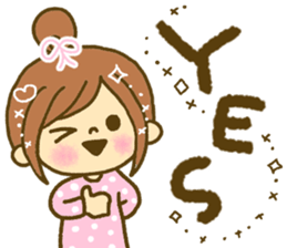 Drawing girls sticker 5 honorific ver. sticker #10499796