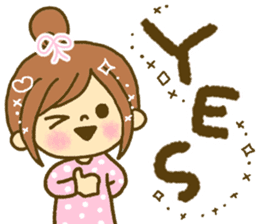 Drawing girls sticker 5 honorific ver. sticker #10499796