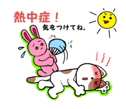 cat and rabbit!! sticker #10500615