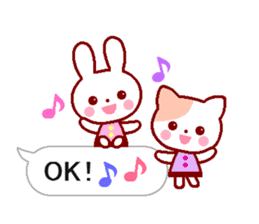 Cute rabbit and friends 6 sticker #10501400