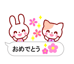 Cute rabbit and friends 6 sticker #10501410