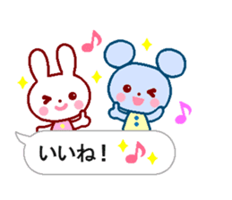 Cute rabbit and friends 6 sticker #10501415