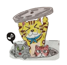 Fun and cute cats sticker #10503963