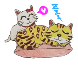 Fun and cute cats sticker #10503973