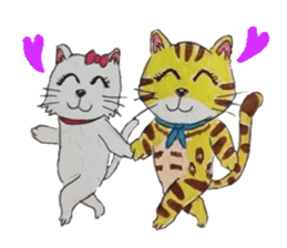 Fun and cute cats sticker #10503977