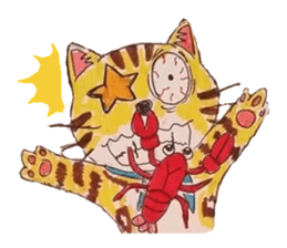 Fun and cute cats sticker #10503978