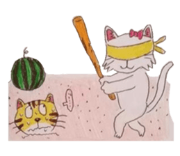 Fun and cute cats sticker #10503981