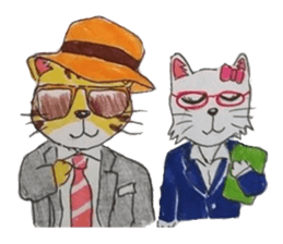 Fun and cute cats sticker #10503982