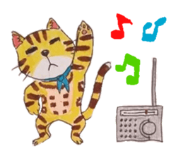 Fun and cute cats sticker #10503987