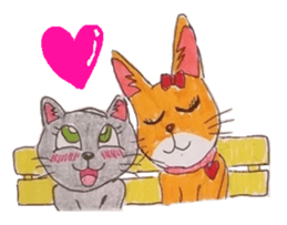 Fun and cute cats sticker #10503989