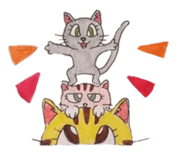 Fun and cute cats sticker #10503990