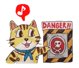 Fun and cute cats sticker #10503992