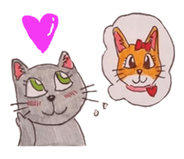 Fun and cute cats sticker #10503996