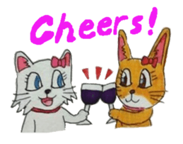 Fun and cute cats sticker #10503997
