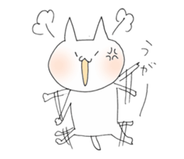 a cat painted by 3 seconds2 sticker #10504452