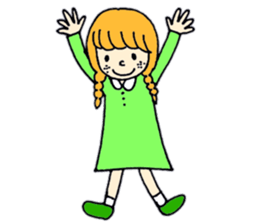 braided girl sticker #10505562