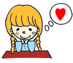 braided girl sticker #10505563