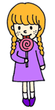 braided girl sticker #10505564