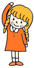 braided girl sticker #10505565