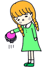 braided girl sticker #10505569