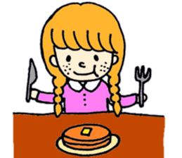 braided girl sticker #10505570