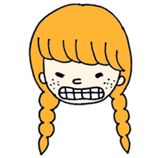braided girl sticker #10505574