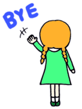 braided girl sticker #10505579