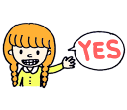 braided girl sticker #10505584