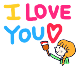 braided girl sticker #10505589