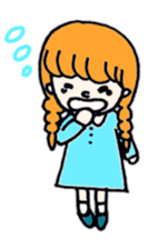 braided girl sticker #10505591