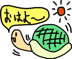 Slowlife Rabbit and Hasty Turtle Sticker sticker #10507200