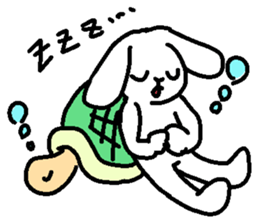 Slowlife Rabbit and Hasty Turtle Sticker sticker #10507211
