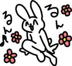 Slowlife Rabbit and Hasty Turtle Sticker sticker #10507237