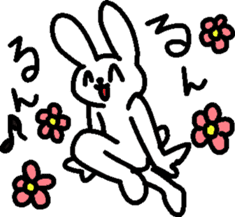 Slowlife Rabbit and Hasty Turtle Sticker sticker #10507237