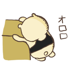 Bear to work in the bar!! sticker #10507942