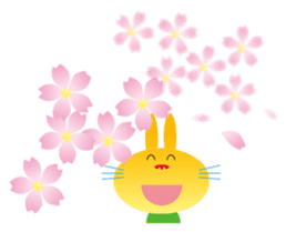 "The Rabbit" in spring days sticker #10507960