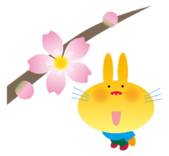 "The Rabbit" in spring days sticker #10507961