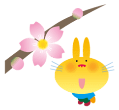 "The Rabbit" in spring days sticker #10507961