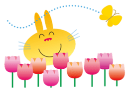 "The Rabbit" in spring days sticker #10507968