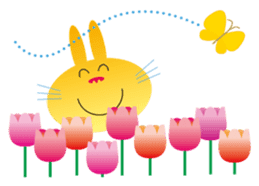 "The Rabbit" in spring days sticker #10507968