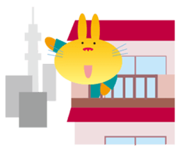 "The Rabbit" in spring days sticker #10507970