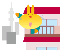 "The Rabbit" in spring days sticker #10507970