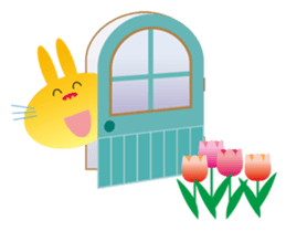 "The Rabbit" in spring days sticker #10507971