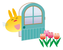 "The Rabbit" in spring days sticker #10507971