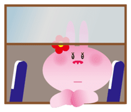 "The Rabbit" in spring days sticker #10507973