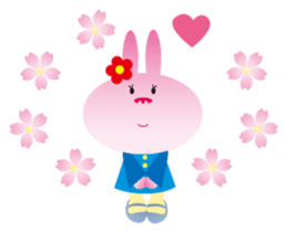 "The Rabbit" in spring days sticker #10507991