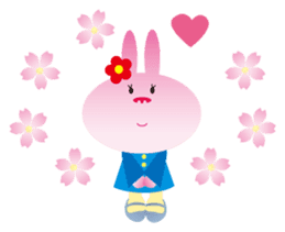 "The Rabbit" in spring days sticker #10507991