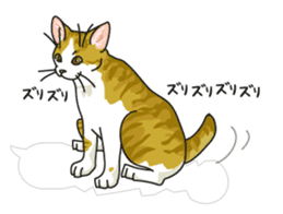 cat on an empty stomach in balloon style sticker #10508905